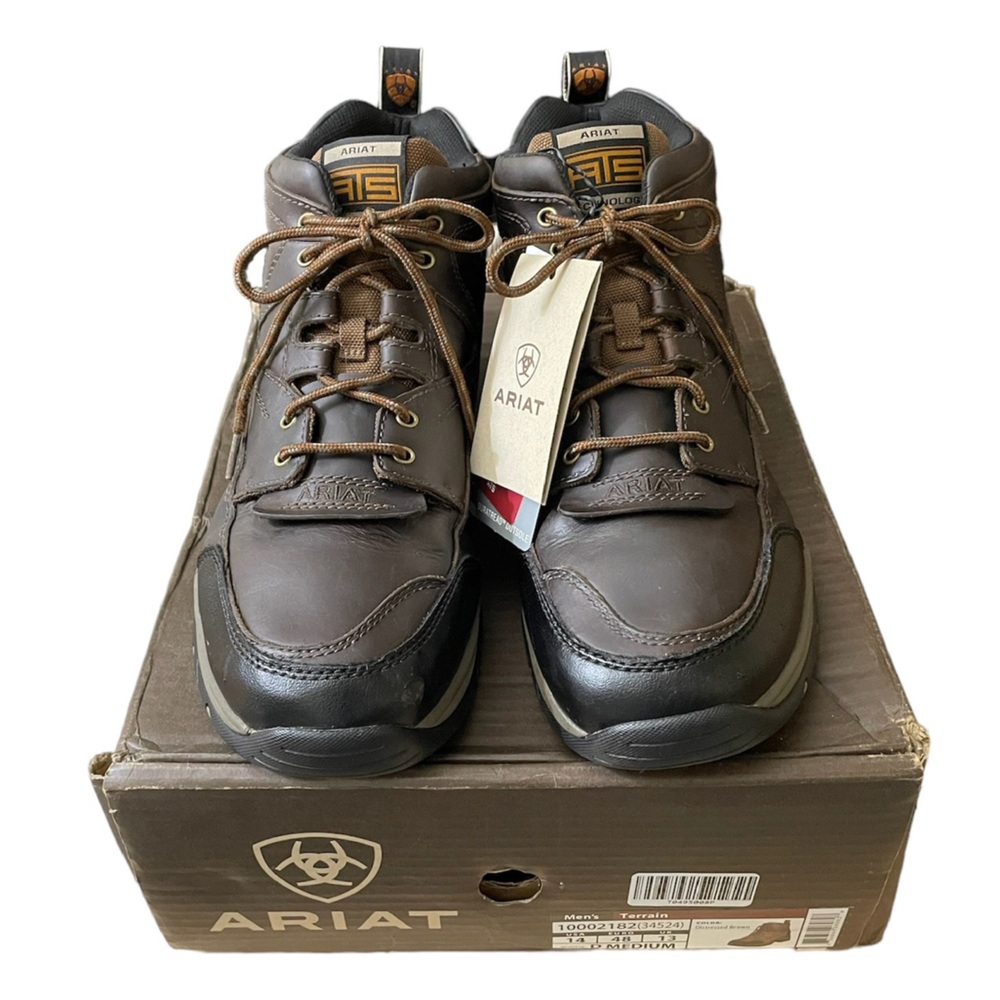 Men’s Ariat Terrain Waterproof Hiking Boot w/Box & Tags + Saddle Soap/Sponge - Picture 5 of 16